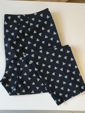 Women's Navy Floral Print Pants